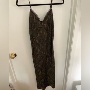 Camouflage inspired slip dress